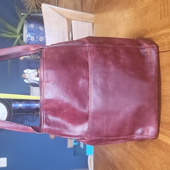 Frye Reed Burgundy Leather Shouldrr Bag - Picture 1 of 16